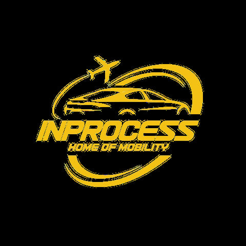 NProcess logo featuring yellow car and airplane icons with Home of Mobility tagline on black background